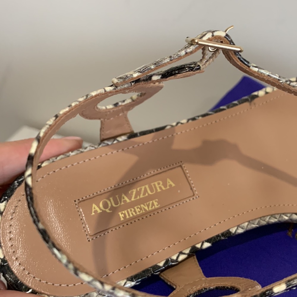 NWT Aquazzura “Almost bare” python sandal sz38 - Picture 3 of 8